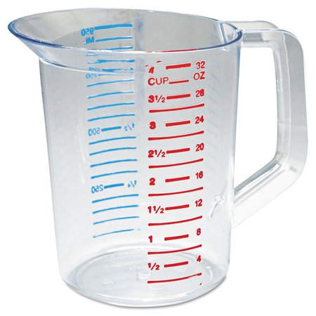 RUBBERMAID COMMERCIAL Bouncer Measuring Cup, 32oz, Clear FG321600CLR